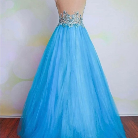 Aqua Terani Ball Gown/Prom Dress Size 8 NWT - Picture 2 of 5